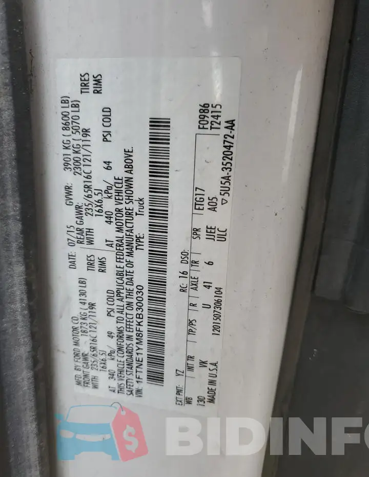 1FTNE1YM8FKB30030 Photo# 13