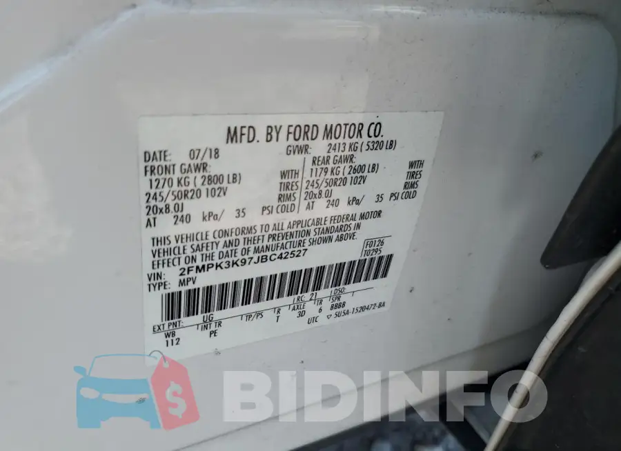 2FMPK3K97JBC42527 Photo# 13