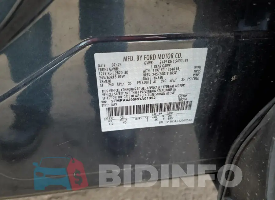 2FMPK4J95RBA01052 Photo# 12
