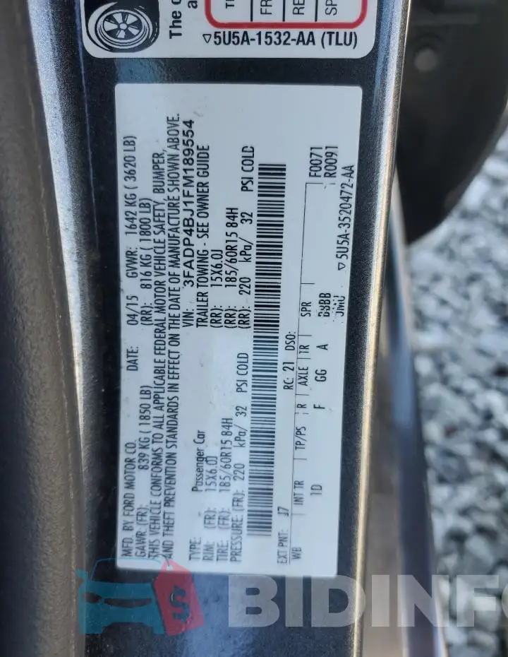 3FADP4BJ1FM189554 Photo# 12