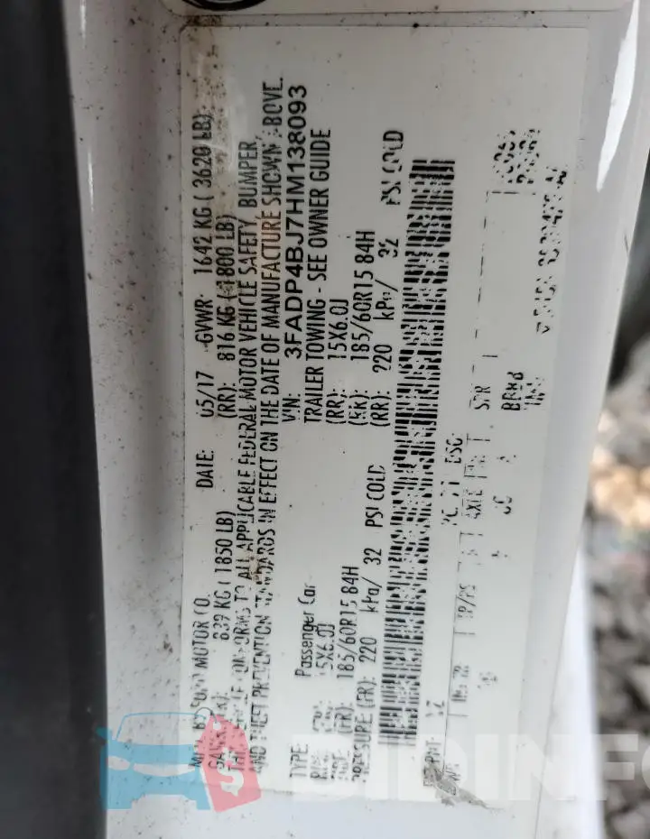 3FADP4BJ7HM138093 Photo# 12