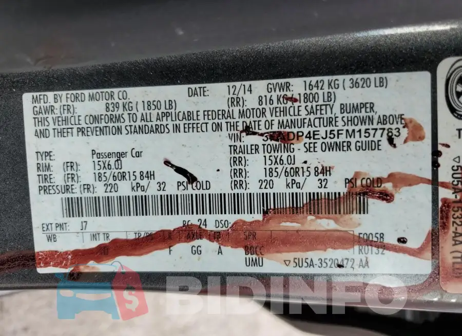 3FADP4EJ5FM157783 Photo# 13