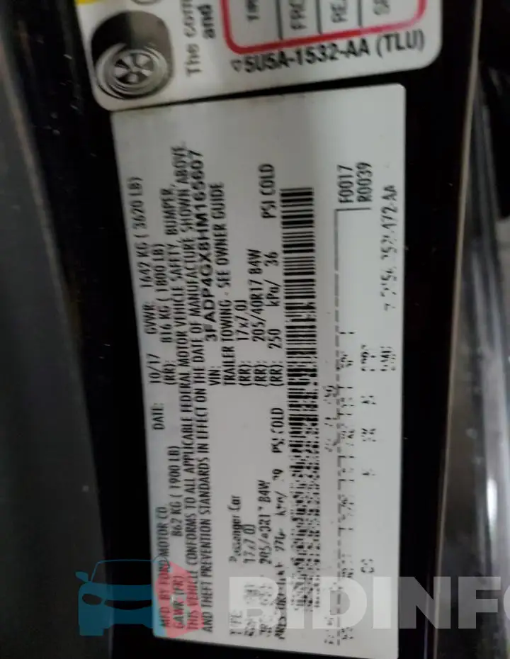 3FADP4GX8HM165607 Photo# 12
