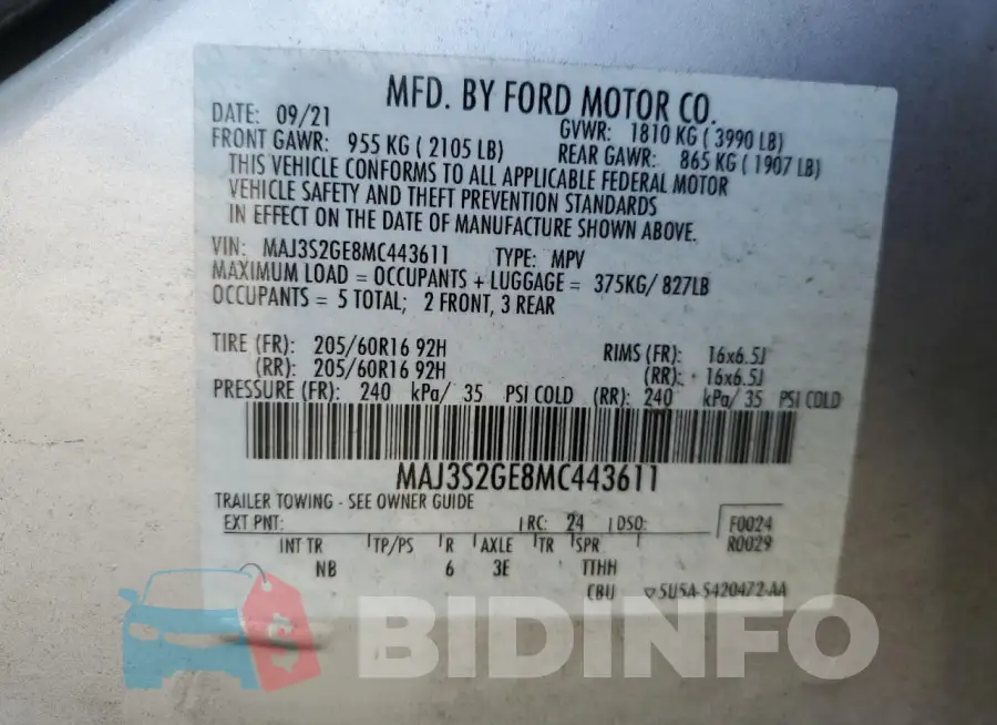 MAJ3S2GE8MC443611 Photo# 13