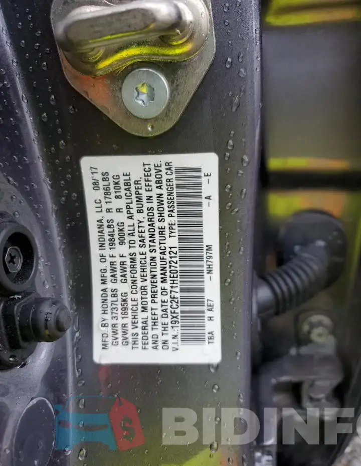 19XFC2F71HE072121 Photo# 12