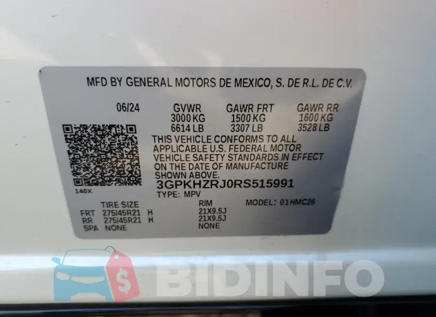 3GPKHZRJ0RS515991 Photo# 13