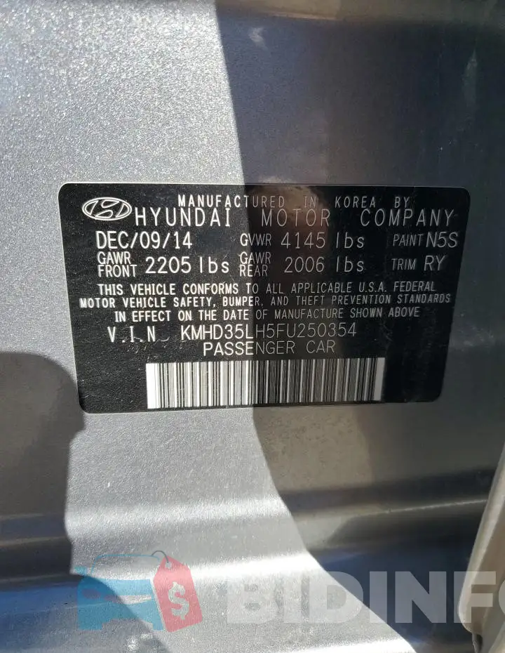 KMHD35LH5FU250354 Photo# 12