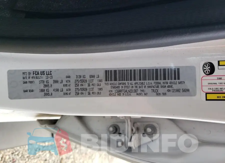 1C6RRFFG4LN231387 Photo# 12