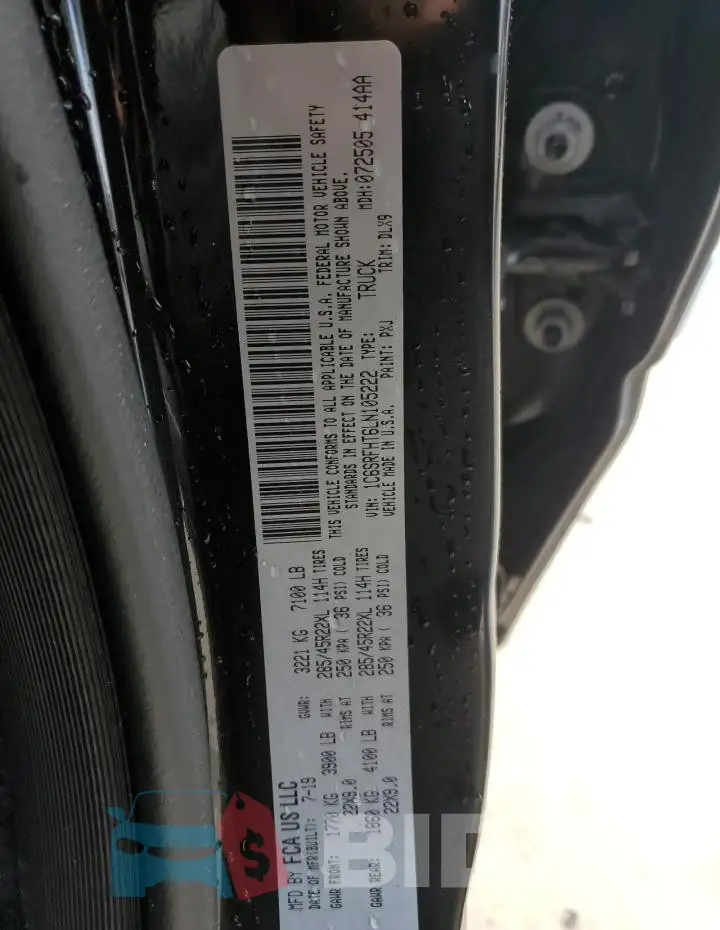 1C6SRFHT6LN105222 Photo# 12