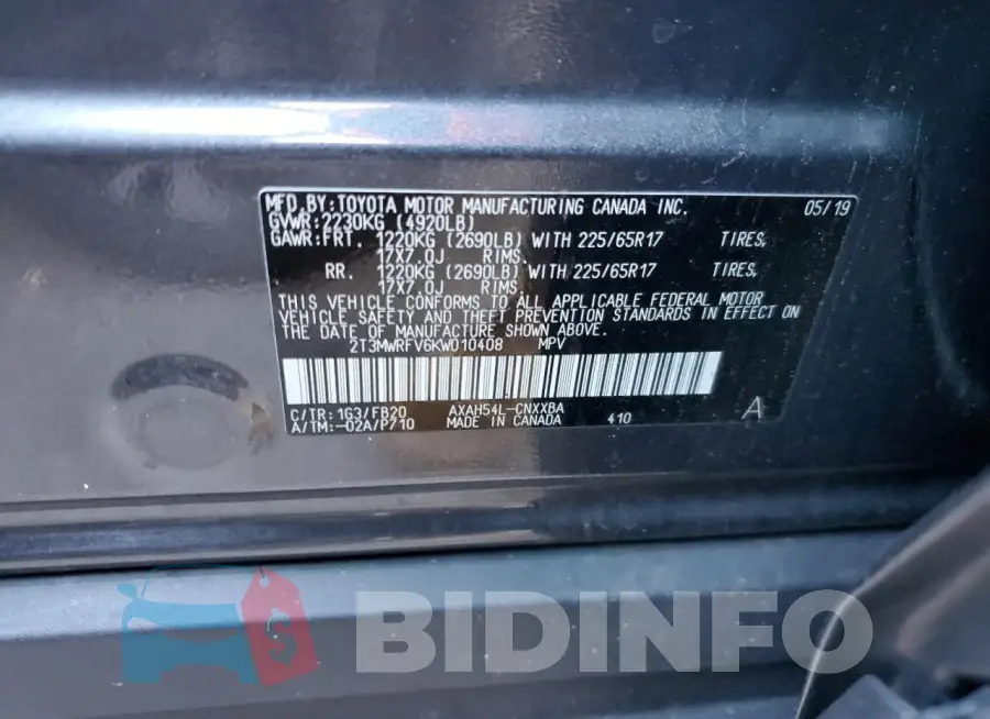 2T3MWRFV6KW010408 Photo# 13