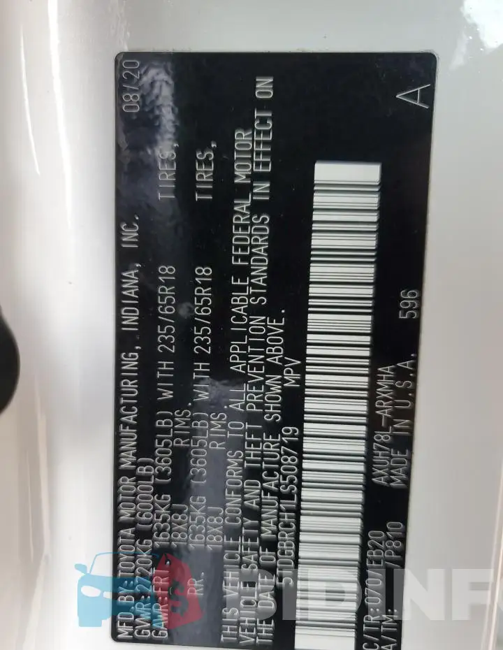 5TDGBRCH1LS508719 Photo# 13