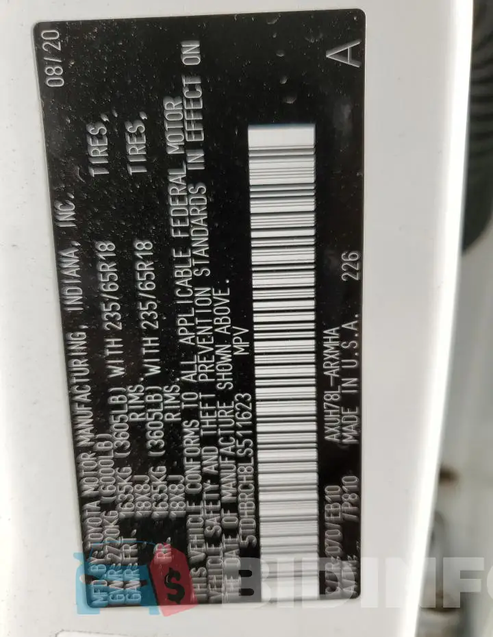5TDHBRCH8LS511623 Photo# 14