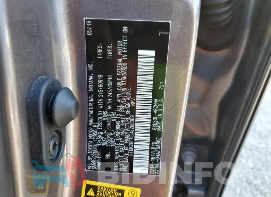 5TDKZRFH5JS268069 Photo# 14