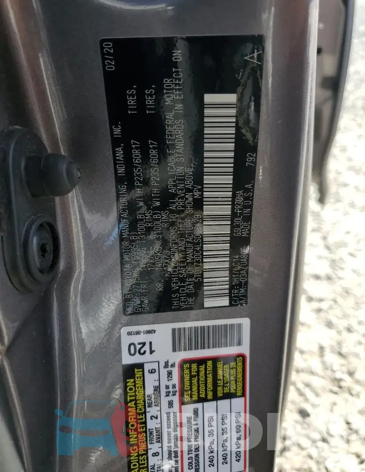 5TDYZ3DC4LS068429 Photo# 14