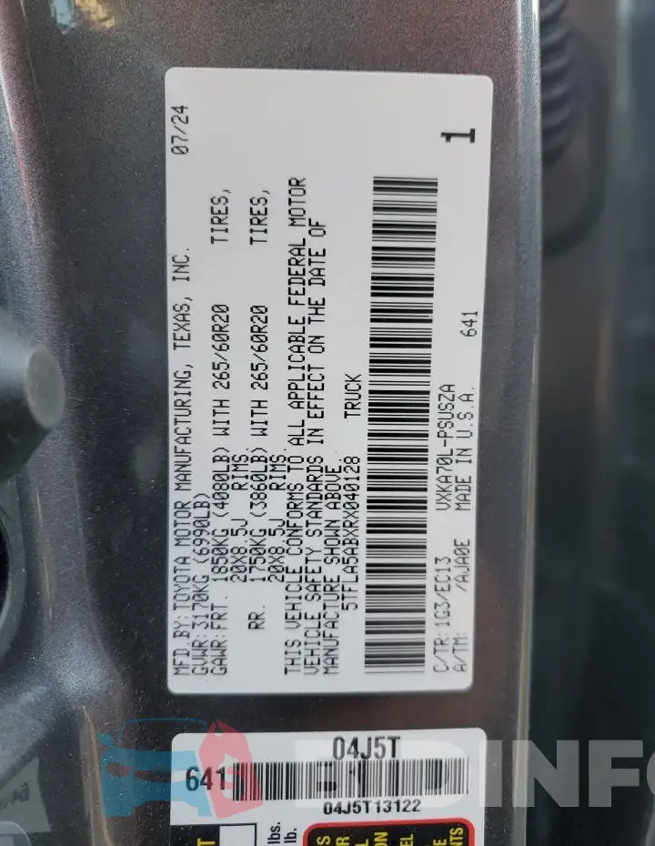 5TFLA5ABXRX040128 Photo# 12