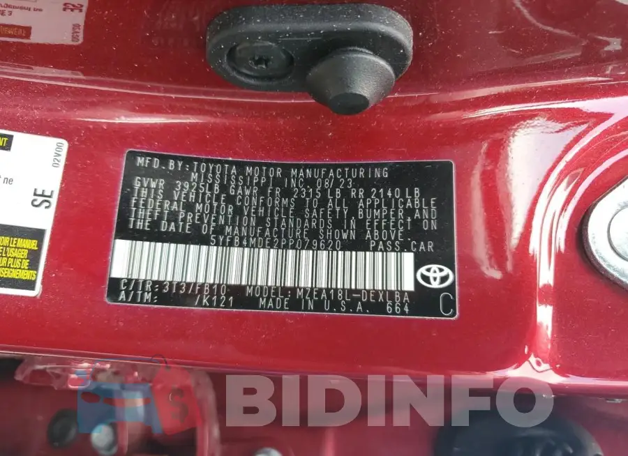 5YFB4MDE2PP079620 Photo# 13