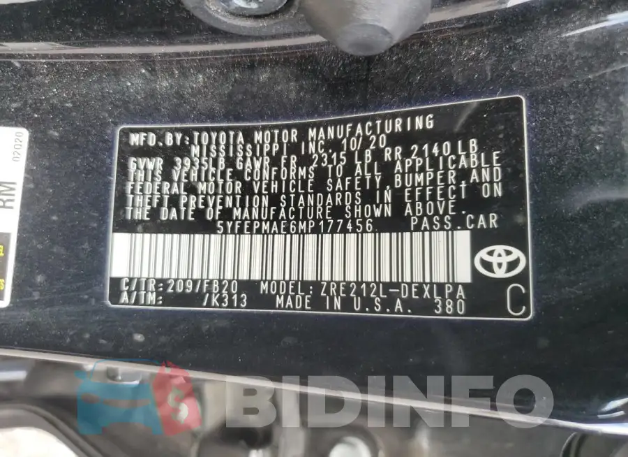 5YFEPMAE6MP177456 Photo# 12