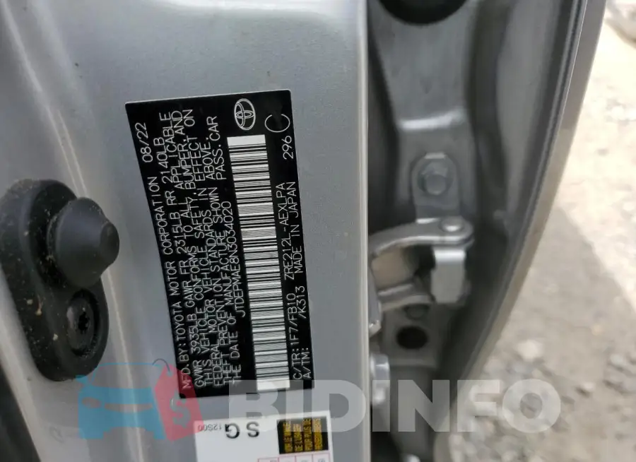 JTDEPMAE8N3034020 Photo# 13