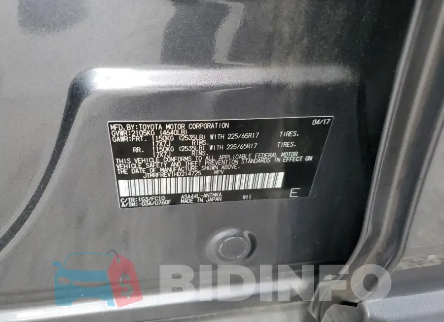 JTMRFREV1HD214725 Photo# 13