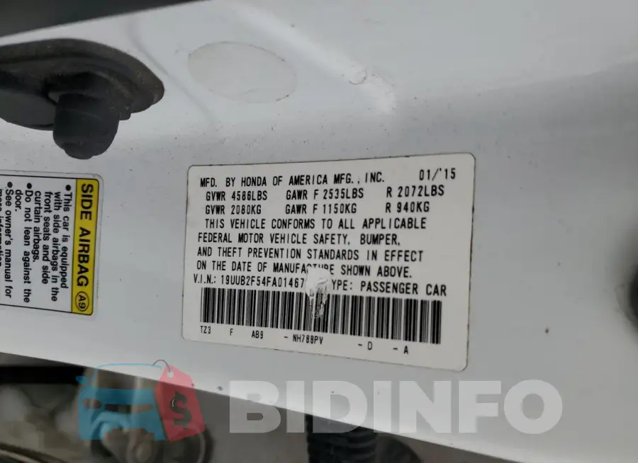 19UUB2F54FA014675 Photo# 13