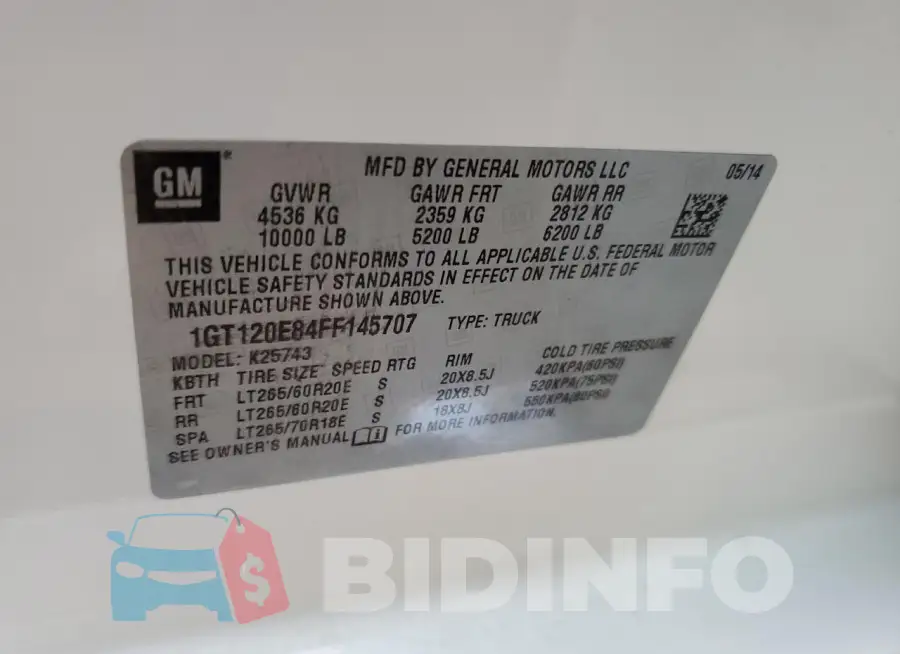 1GT120E84FF145707 Photo# 12