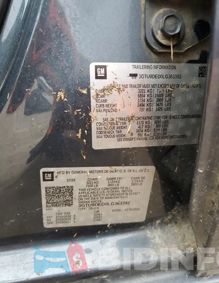3GTU9DED0LG363392 Photo# 13