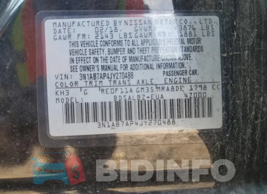 3N1AB7AP4JY270488 Photo# 13