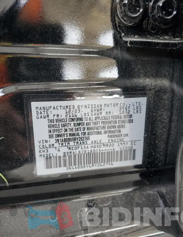 3N1AB8BV6RY262746 Photo# 12