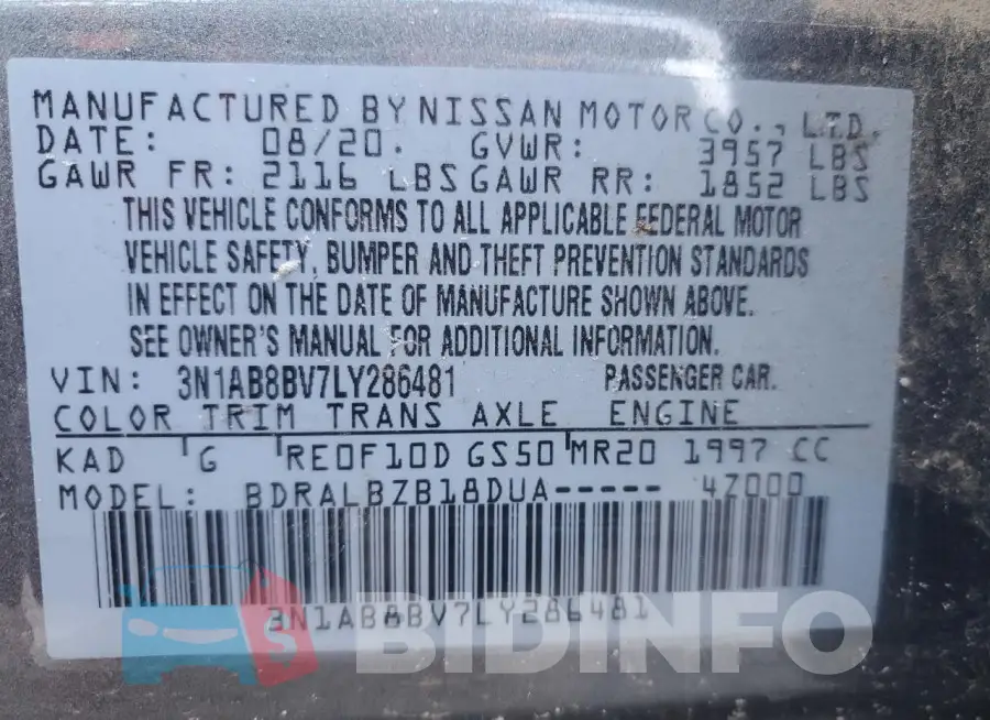 3N1AB8BV7LY286481 Photo# 12