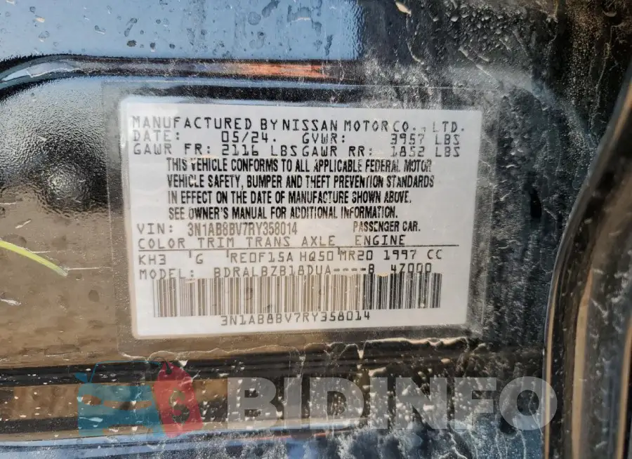 3N1AB8BV7RY358014 Photo# 12