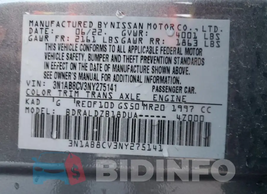 3N1AB8CV3NY275141 Photo# 12