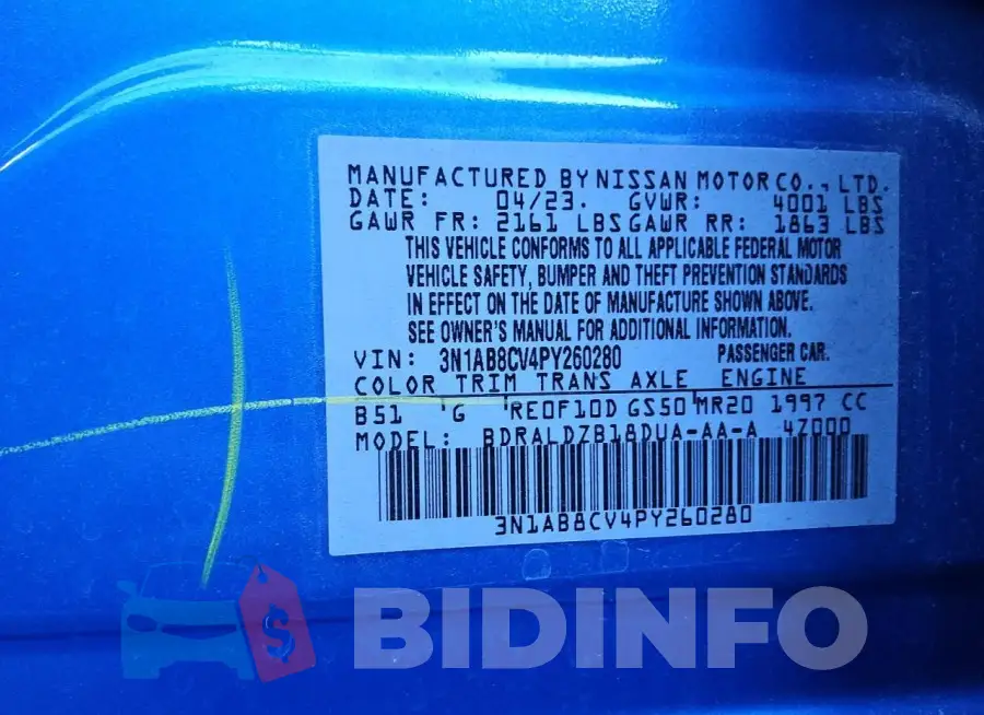 3N1AB8CV4PY260280 Photo# 13