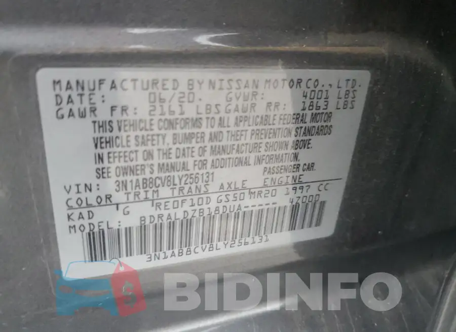 3N1AB8CV8LY256131 Photo# 12