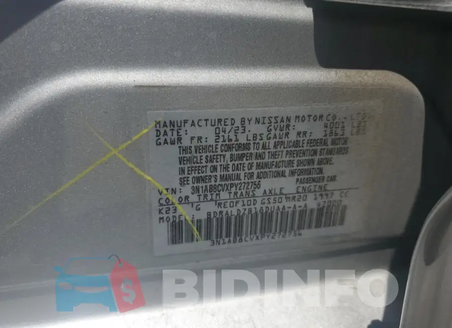 3N1AB8CVXPY272756 Photo# 12