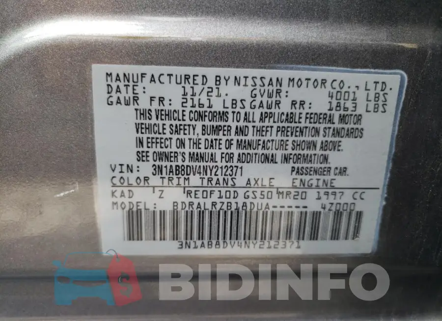 3N1AB8DV4NY212371 Photo# 12