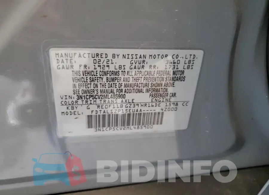 3N1CP5CV2ML485900 Photo# 13