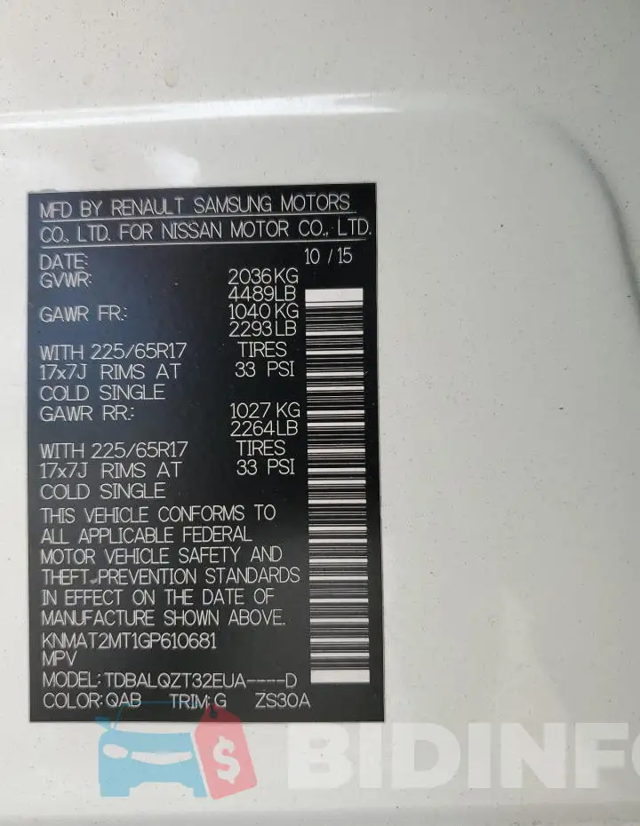 KNMAT2MT1GP610681 Photo# 13