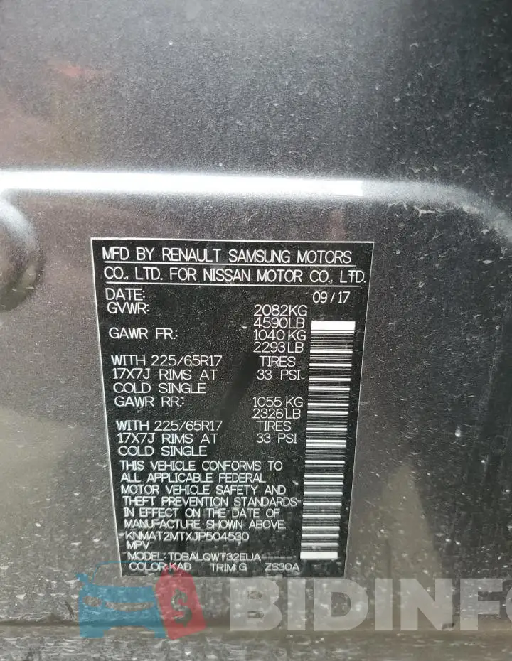 KNMAT2MTXJP504530 Photo# 13