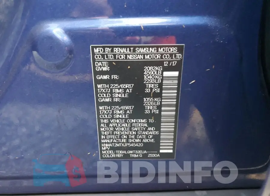 KNMAT2MTXJP545420 Photo# 14