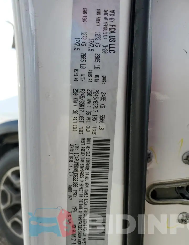 1C4PJMBX0LD622186 Photo# 14
