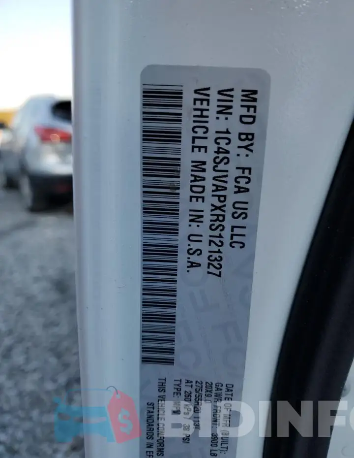 1C4SJVAPXRS121327 Photo# 12