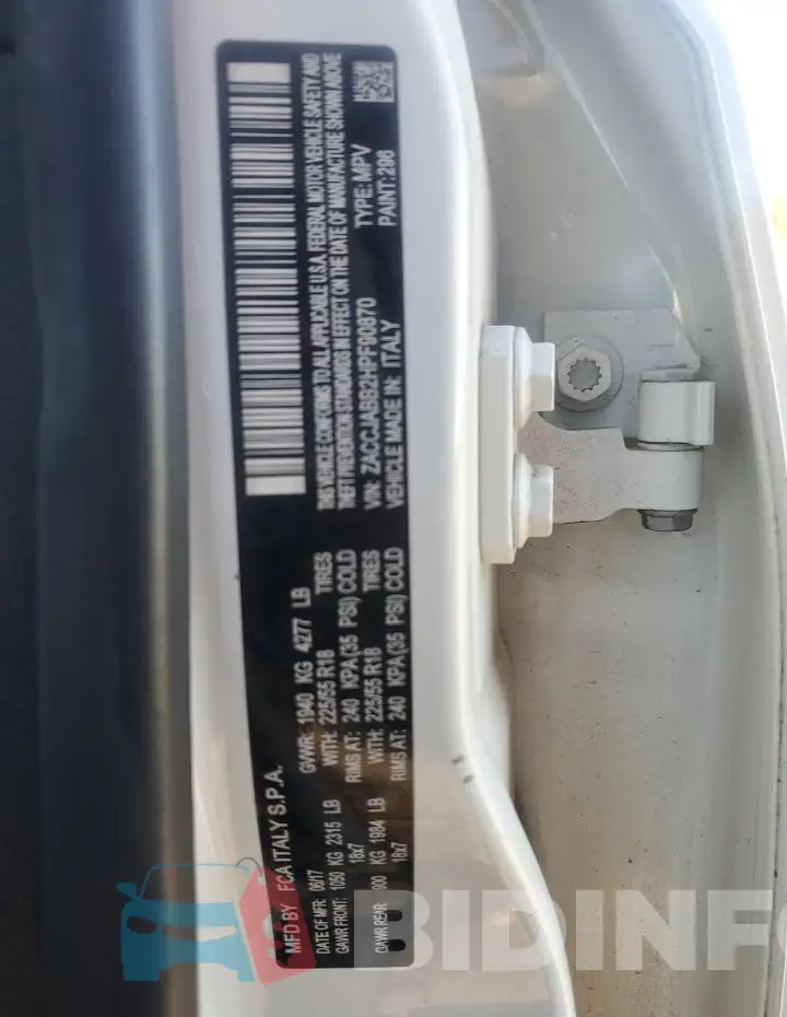 ZACCJABB2HPF90870 Photo# 14