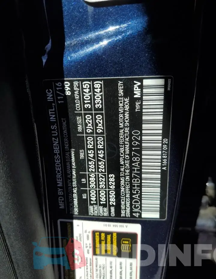 4JGDA5HB7HA871920 Photo# 14