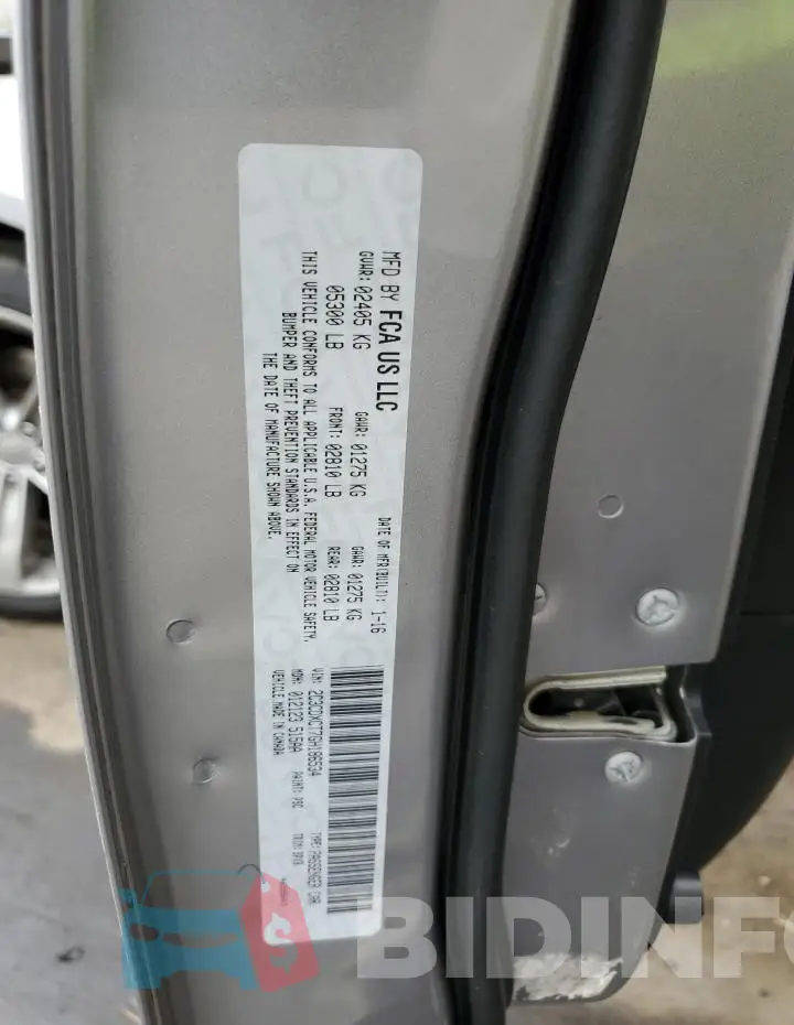 2C3CDXCT7GH186534 Photo# 12