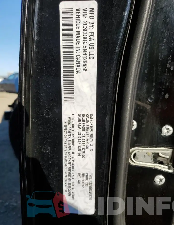2C3CDXGJ5NH129688 Photo# 12