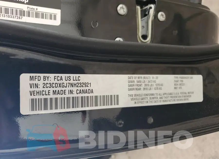 2C3CDXGJ7NH232921 Photo# 12