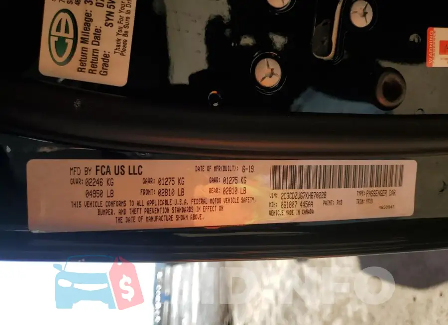 2C3CDZJG7KH670228 Photo# 12
