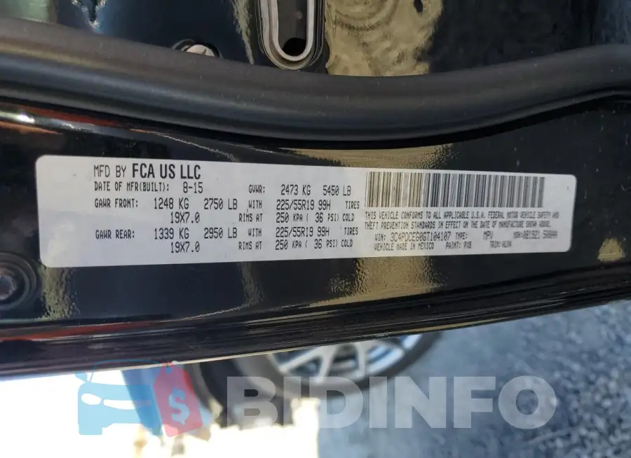 3C4PDCEG0GT104107 Photo# 14