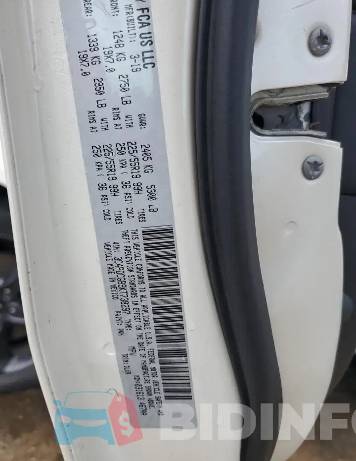 3C4PDCGB9KT738297 Photo# 13