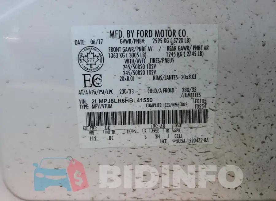 2LMPJ8LR8HBL41550 Photo# 13
